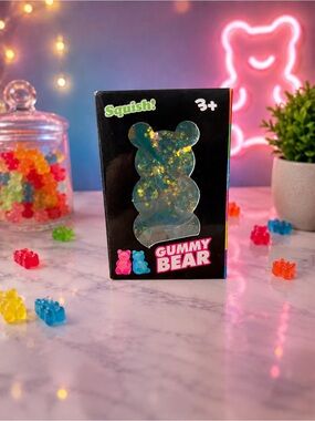 Blue gummy bear squishy stress relief